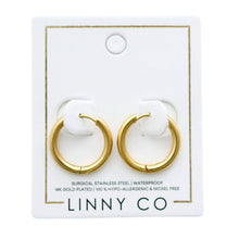 Load image into Gallery viewer, Huggie Earrings - Scarlett Hoop Gold 14mm