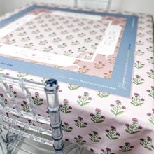 Load image into Gallery viewer, Pink Instructional Mahjong Tablecloth
