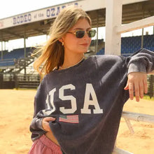 Load image into Gallery viewer, USA Flag Corded Sweatshirt