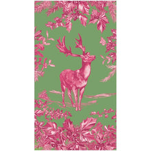 Load image into Gallery viewer, Stag Toile Raspberry/Sage Napkins
