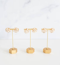Load image into Gallery viewer, Sunburst Pearl Statement Stud Earrings