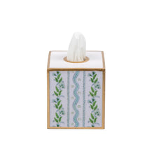 Load image into Gallery viewer, Emma Stripe Enameled Tissue Box Cover