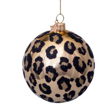 Load image into Gallery viewer, Leopard Print Bauble | Shiny Gold
