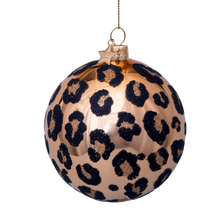 Load image into Gallery viewer, Leopard Print Bauble | Shiny Gold