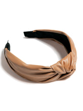 Load image into Gallery viewer, Knotted Faux Leather Headband