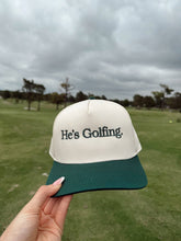 Load image into Gallery viewer, He's Golfing - Green Vintage Trucker Hat