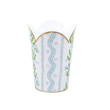 Load image into Gallery viewer, Emma Stripe Enameled Tulip Wastebasket