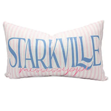Load image into Gallery viewer, Pink Pinstripe Pillow - Collegiate