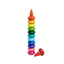 Load image into Gallery viewer, Rainbow Stack Finger Crayon Set