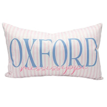 Load image into Gallery viewer, Pink Pinstripe Pillow - Collegiate