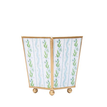 Load image into Gallery viewer, Emma Stripe Enameled Square Cachepot Planter