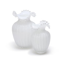 Load image into Gallery viewer, Glass Pearl White Vase
