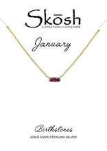 Load image into Gallery viewer, Birthstone Baguette Necklace