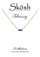 Load image into Gallery viewer, Birthstone Baguette Necklace