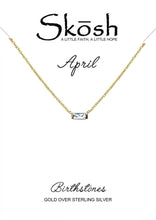 Load image into Gallery viewer, Birthstone Baguette Necklace