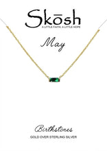 Load image into Gallery viewer, Birthstone Baguette Necklace