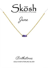 Load image into Gallery viewer, Birthstone Baguette Necklace