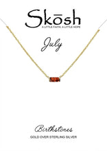 Load image into Gallery viewer, Birthstone Baguette Necklace