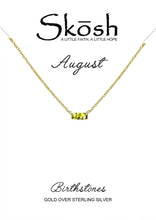 Load image into Gallery viewer, Birthstone Baguette Necklace