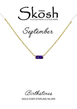 Load image into Gallery viewer, Birthstone Baguette Necklace