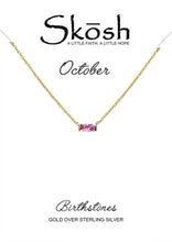 Load image into Gallery viewer, Birthstone Baguette Necklace