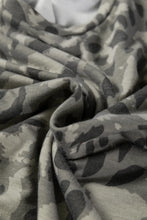Load image into Gallery viewer, Brown Leopard Print Raw Seam Patchwork Pullover Drawstring Loose Pant Set
