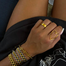 Load image into Gallery viewer, The Chain Watch Band Bracelet - Gold With Diamond