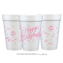 Load image into Gallery viewer, Happy Birthday (Calligraphy) Foam Cups