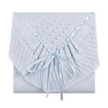 Load image into Gallery viewer, Feltman Pointelle Ruffle Knit Blanket