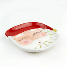 Load image into Gallery viewer, Red Santa Dessert Plate