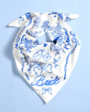 Load image into Gallery viewer, Bride Hair Scarf | white, bridal, bachelorette, wedding
