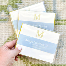 Load image into Gallery viewer, Blue Antique Letter Note Cards