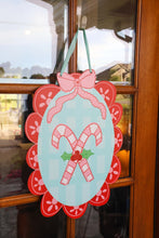 Load image into Gallery viewer, Scalloped Candy Canes Doorhanger