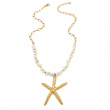 Load image into Gallery viewer, Starfish Pearl Necklace | 18K Gold Plated & Non-Tarnish
