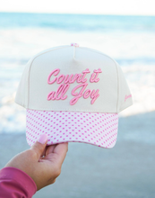 Load image into Gallery viewer, Count It All Joy - Pink Polka Dot Trucker Hat