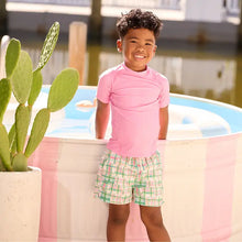 Load image into Gallery viewer, Sugar Bee Clothing | Compression Swim Shorts - Palm Springs Madras