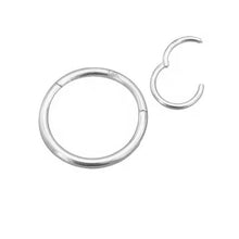 Load image into Gallery viewer, Huggie Infinity Hoop Earrings - Ava Silver 12mm