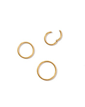 Load image into Gallery viewer, Huggie Infinity Hoop Earrings - Ava Gold 12mm