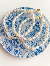 Load image into Gallery viewer, Pearl WWJD Bracelet