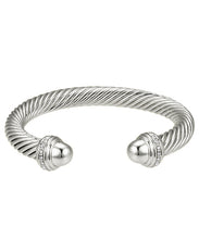 Load image into Gallery viewer, Crystal & Cable Cuff Bracelet