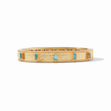 Load image into Gallery viewer, Aurora Stone Hinge Bangle Bracelet