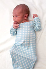 Load image into Gallery viewer, Knotted Gown - Gingham in Cottage Blue