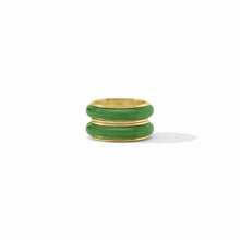 Load image into Gallery viewer, Carnaby Duet Ring - Palmetto Green