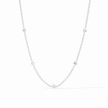 Load image into Gallery viewer, Silver Celeste Delicate Station Necklace Cubic Zirconia