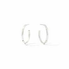 Load image into Gallery viewer, Crescent Stone Hoop Pearl