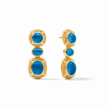 Load image into Gallery viewer, Cabochon Statement Earring - Iridescent London Blue