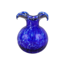 Load image into Gallery viewer, Hibiscus Glass Cobalt Tortoiseshell Vase