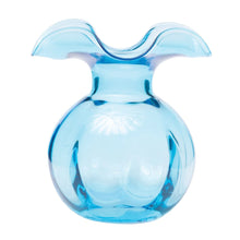 Load image into Gallery viewer, Vietri Hibiscus Glass Aqua Vase