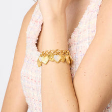 Load image into Gallery viewer, Heart Charm Bracelet - Mother of Pearl