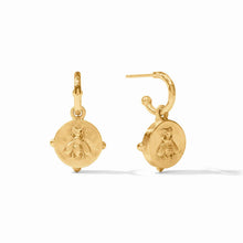 Load image into Gallery viewer, Honeybee Hoop & Charm Earring